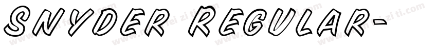 Snyder Regular字体转换